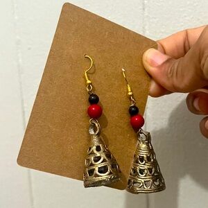 Brass metal vintage style Earrings